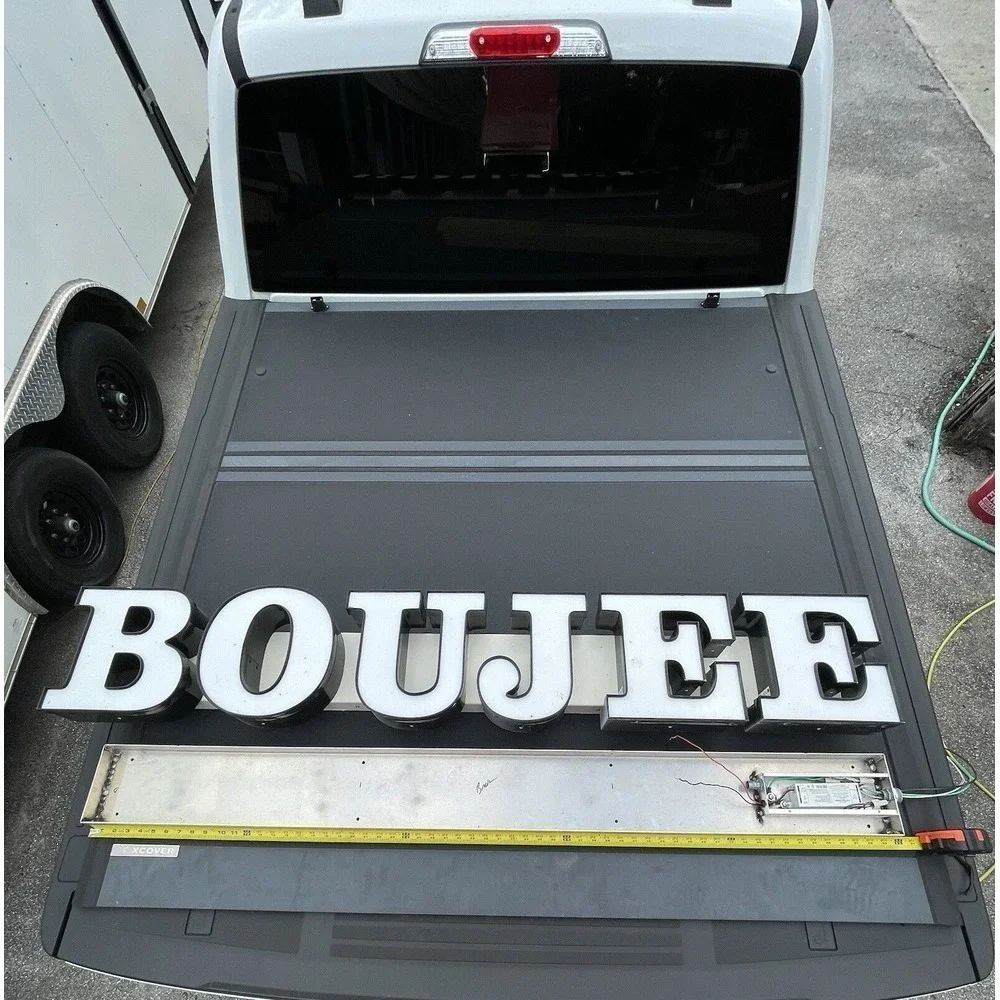 BOUJEE Channel Box LED LIGHTED SIGN Commercial 5' Length  X 10